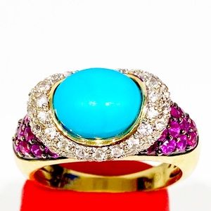 Women’s 14k Ring/Torques /Rhinestone/Crystal